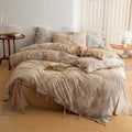 Bonnie Ribbon Bow Tie Floral Bedding Set / Khaki