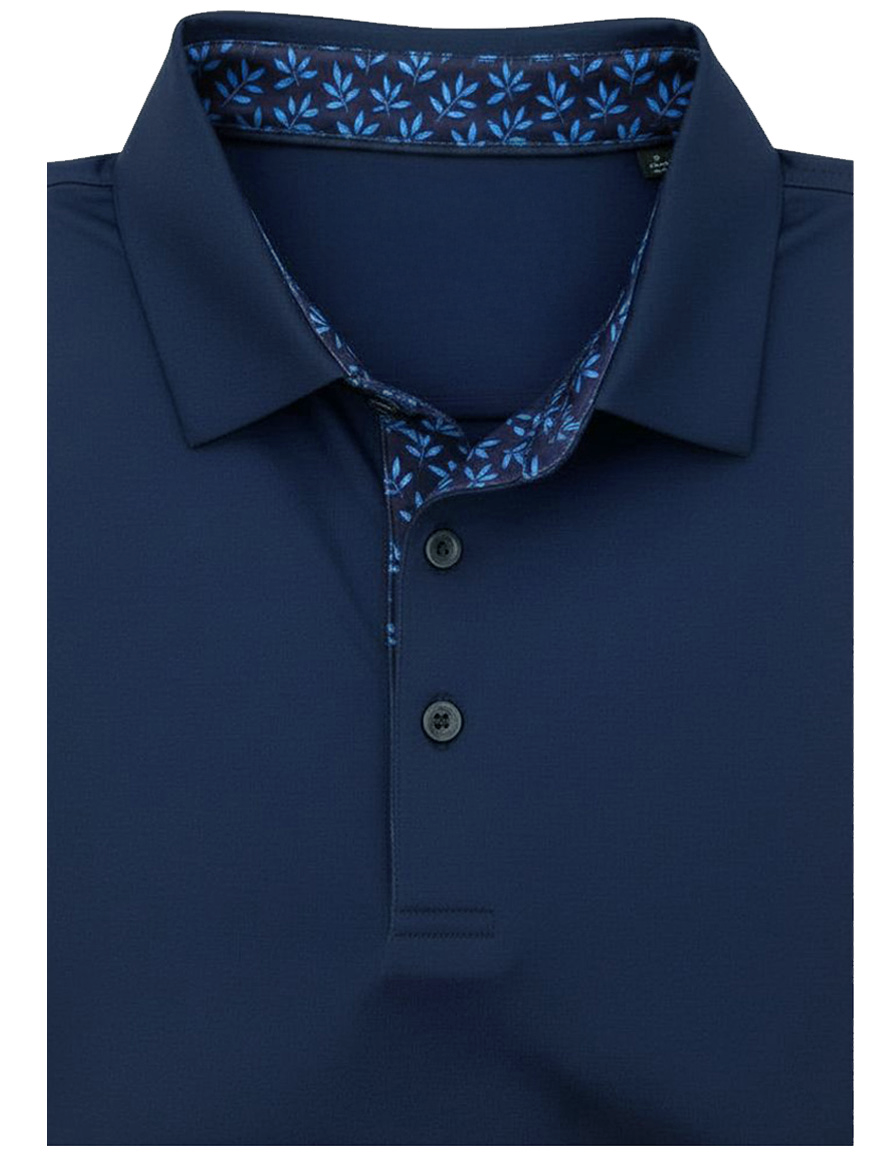 Personalized Groomsmen Golf Polo - Premium Botanic Blueprint - Performance Fabric