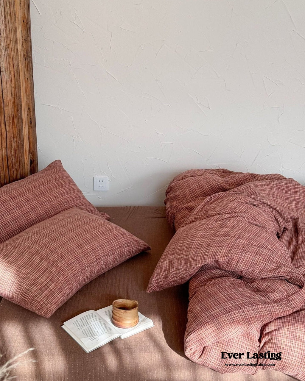 British Vintage Plaid Bedding Set / Black