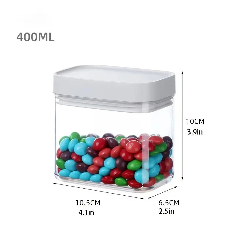 3pc Airtight Food Storage Jars for Kitchen Snacks