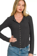 Zenana Double Knit Snap Button Shirts