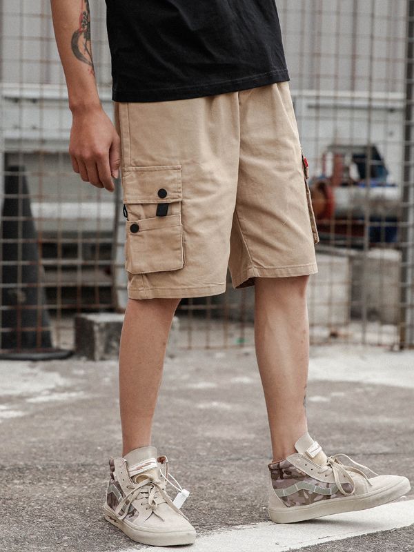 Men's Casual Retro Multi-Pocket Loose Shorts Pants