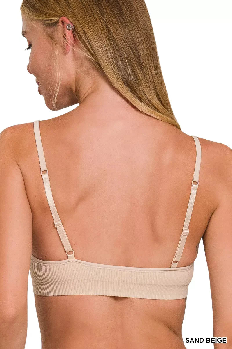 Zenana Seamless Classic Bra with Removable Bra Pads