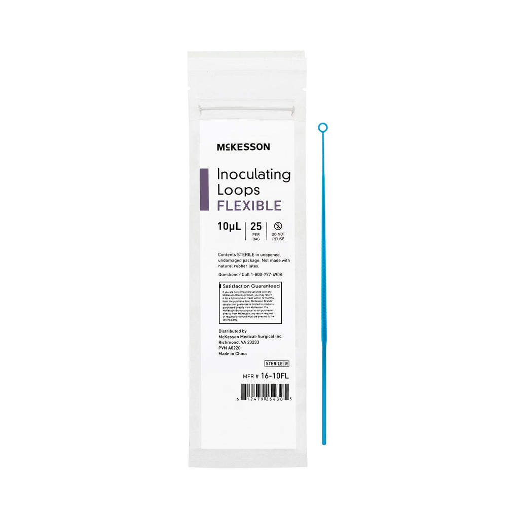 McKesson Inoculating Loop, Light Blue,10 µL, 20 cm Length 16-10FL
