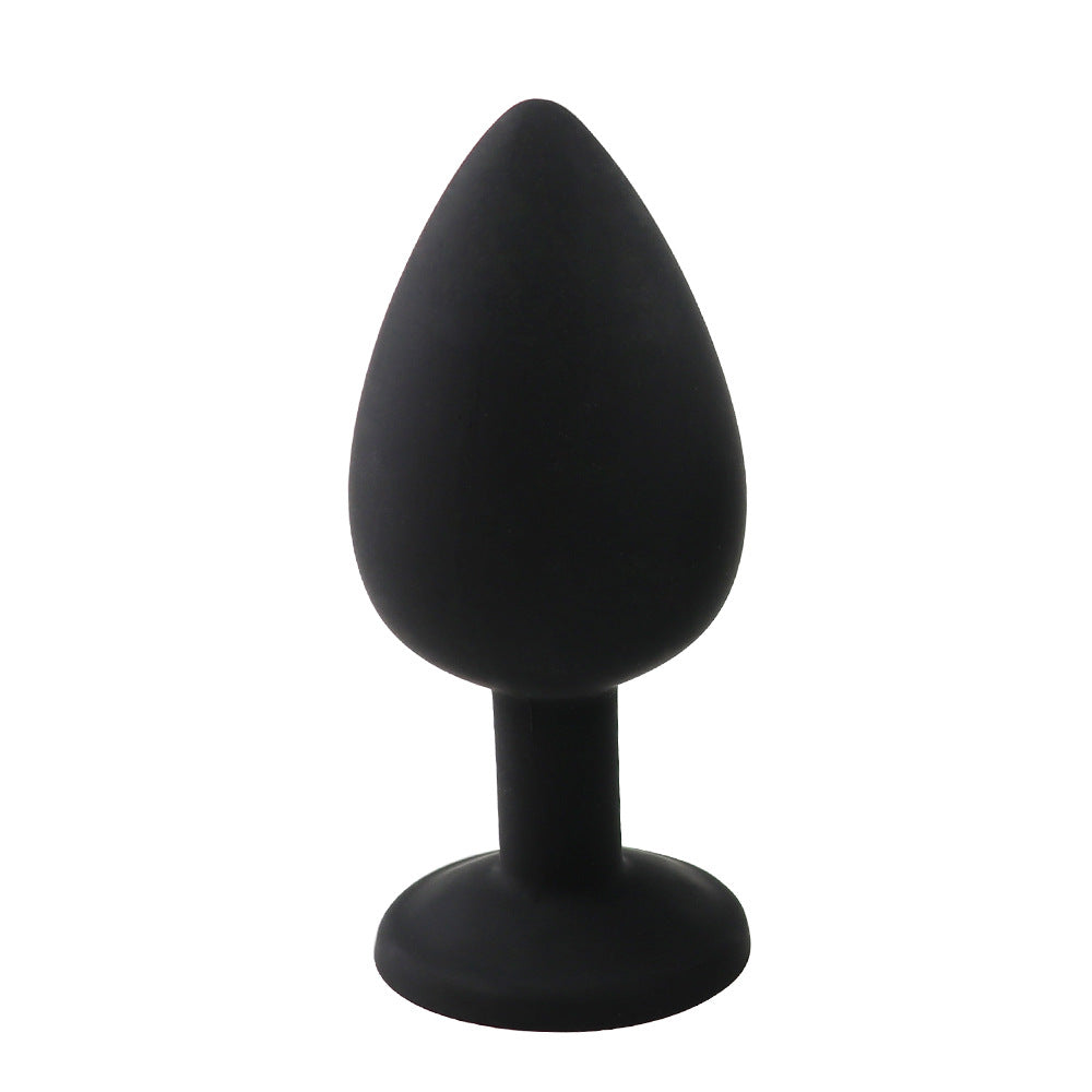 Silicone Anal Plug with Diamonds for Backdoor Pleasure