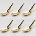 Soup Spoons Stainless Steel Chinese Soup Spoons Set of 6 Asian Soup Spoons Silverware Cucharas Para Comer for Ramen Pho Wonton Dumpling Noodles (gold)