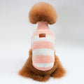 New Pet Clothing Coral Fleece Striped Outfit for Dogs