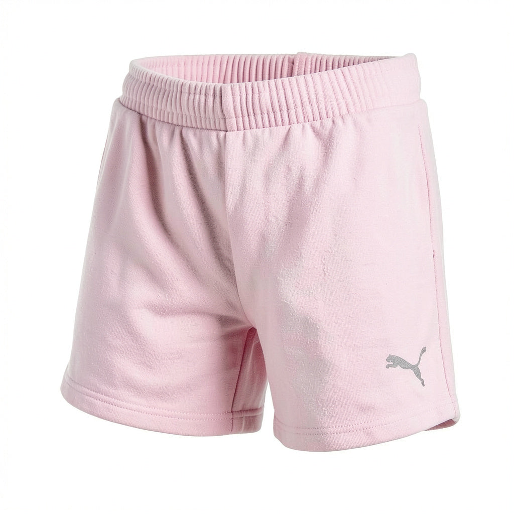 Puma Big Girls French Terry Pull-on Shorts - Pink Small/7