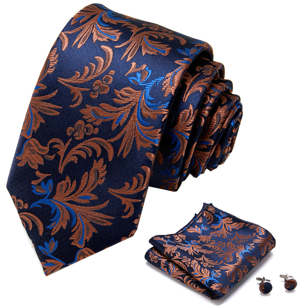 Men's Tie Set - Various Patterns, European Style (3 Pieces)