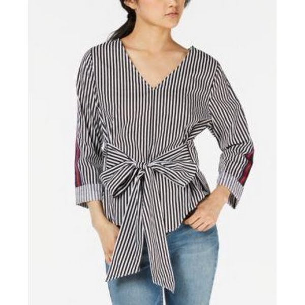 Almost Famous Juniors Tie-Front Top