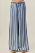 SO ME Stripe Wide Leg Pull On Pants