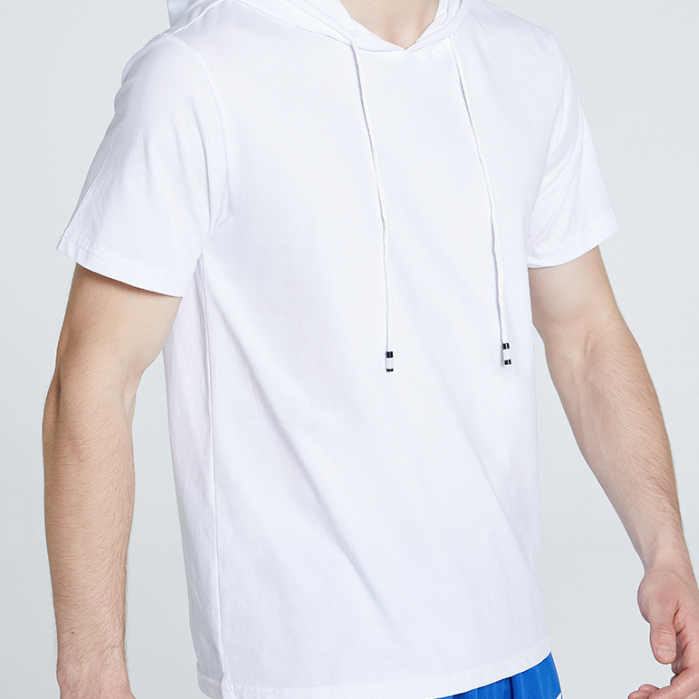 Men's Hooded Short Sleeve Casual Sweatshirt