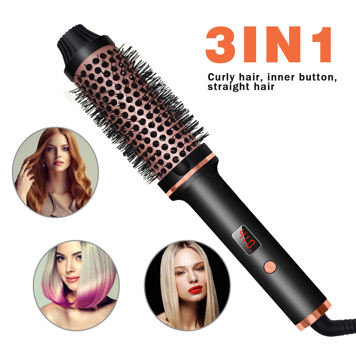 New Multifunctional Hair Curler and Straightener Comb