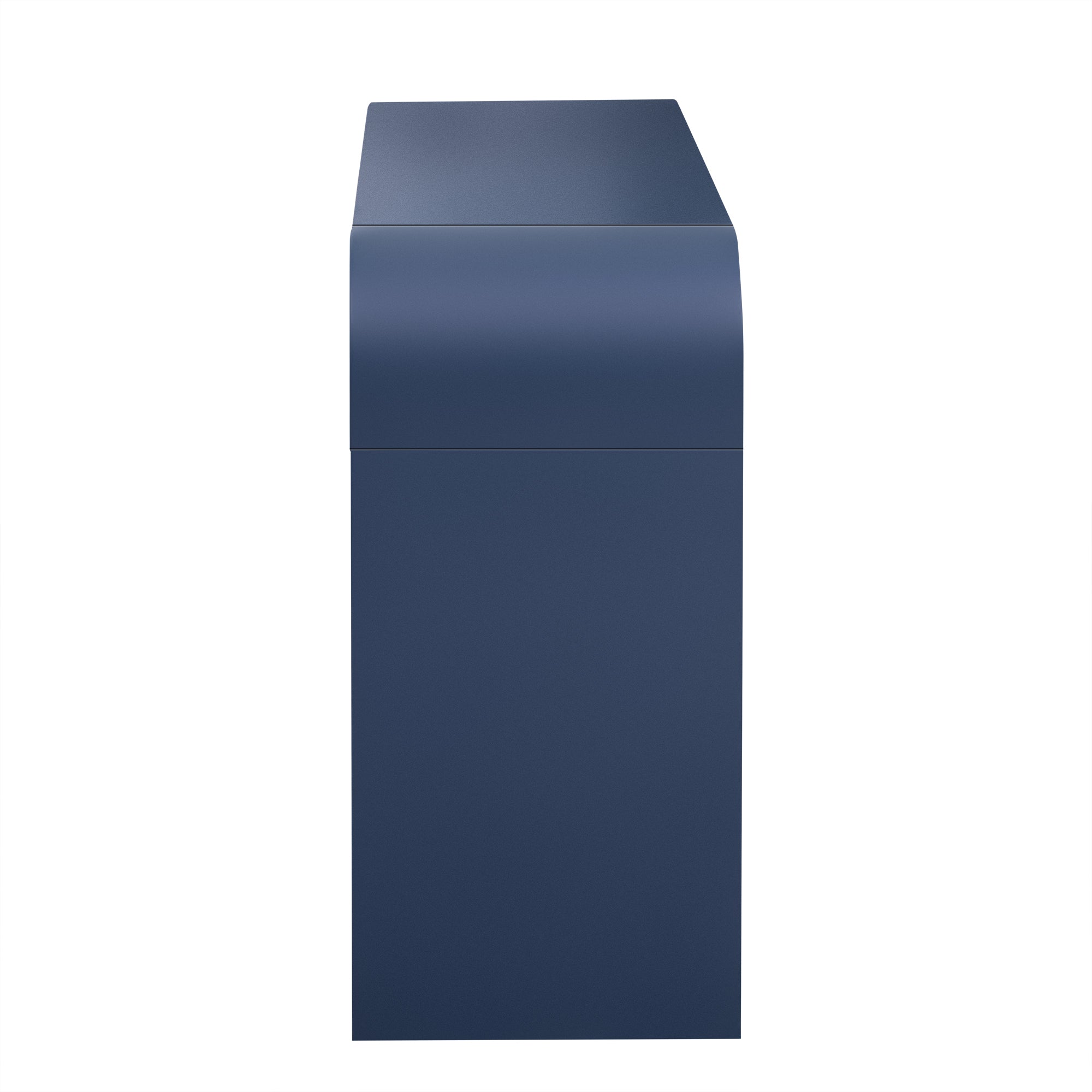 TREXM Modern Console Table with 2 Storage Drawers, Fluted Entryway Table with Rounded Silhouette for Hallway Living Room and Entryway (Navy Blue)