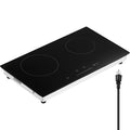Built-in Electric Cooktop Radiant Ceramic Cooktop 2 Burners 23.6x13.3 inch