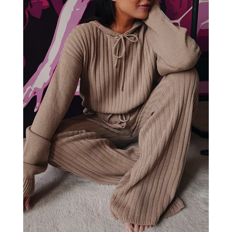 Casual Hooded Long Sleeve Set