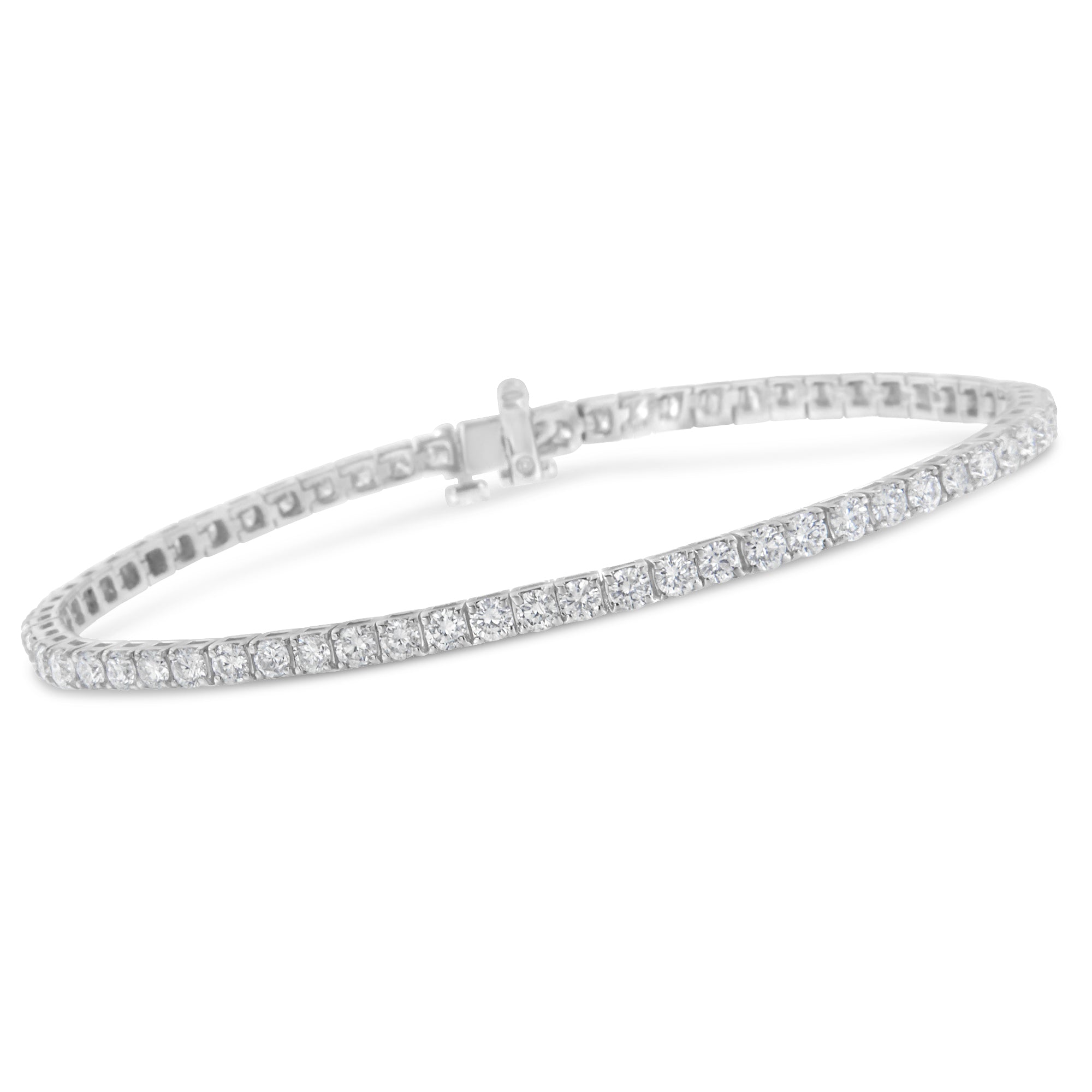 IGI Certified 5.0 Cttw Cut Diamond 14K White Gold Classic 7â€ Tennis Bracelet (H-I Color, I1-I2 Clarity)