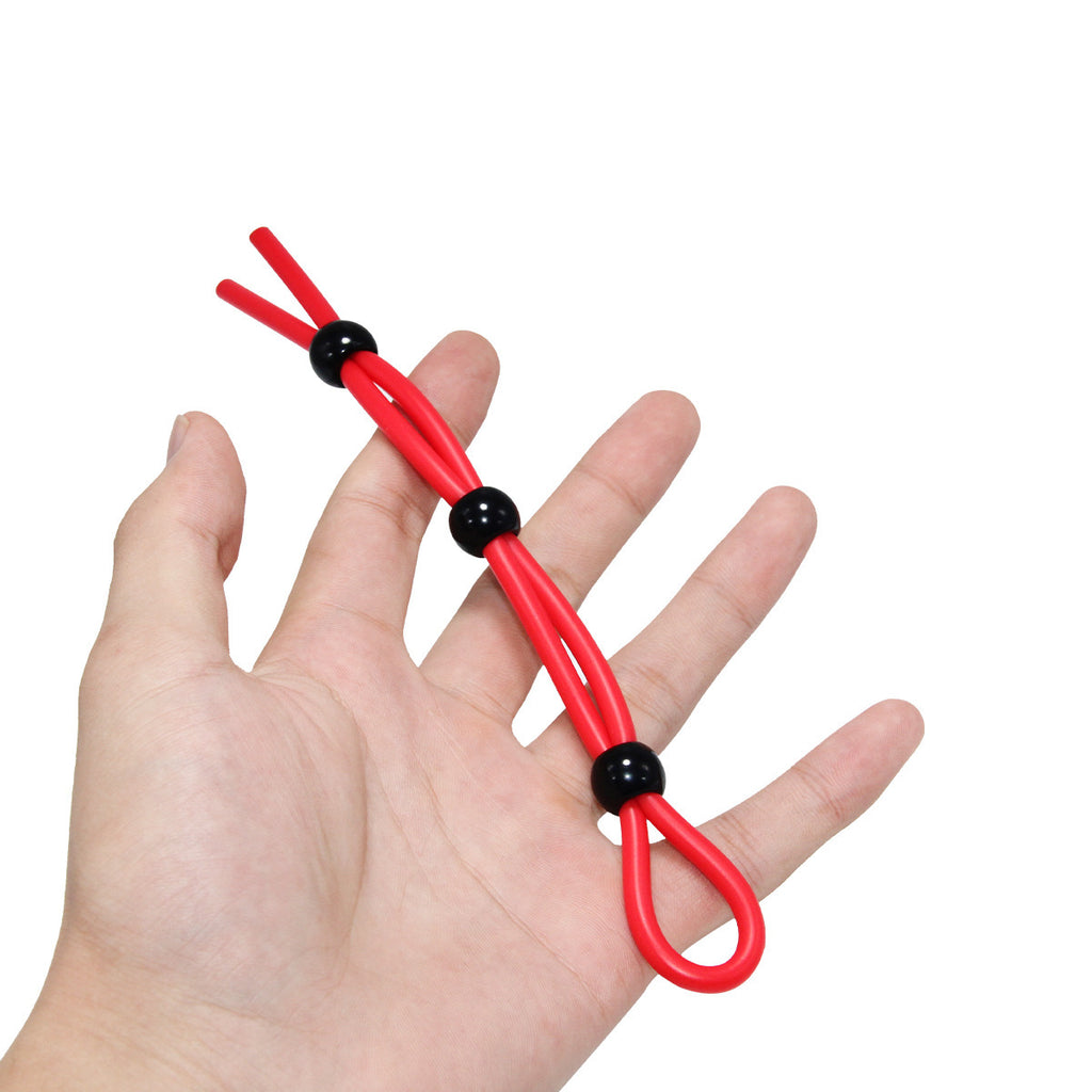 Red Silicone Delay Ring for Couples' Pleasure Use