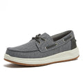 Lands End Canvas Boat Shoes Men Deck Shoes Mens Boat Shoes Slip Ons - Navy Blue Tan Brown or Grey Mens Casual Shoes - Light Graphite 12 Medium