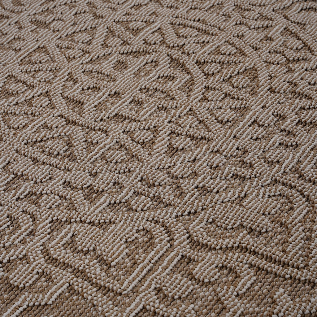 NAAR Guros Collection 4X6 Beige / Medallion Indoor / Outdoor Area Rug