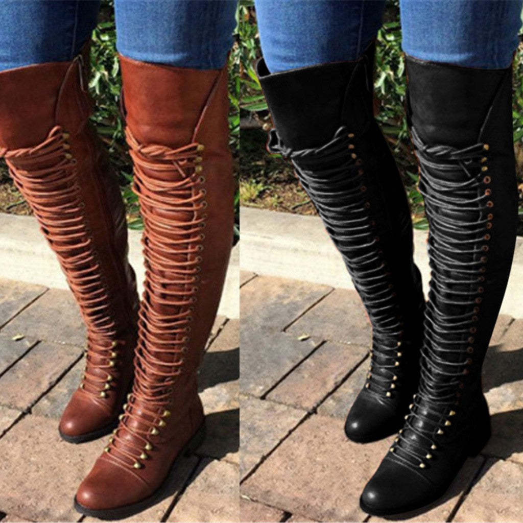 New Autumn Winter Over-the-Knee Plain Long Boots
