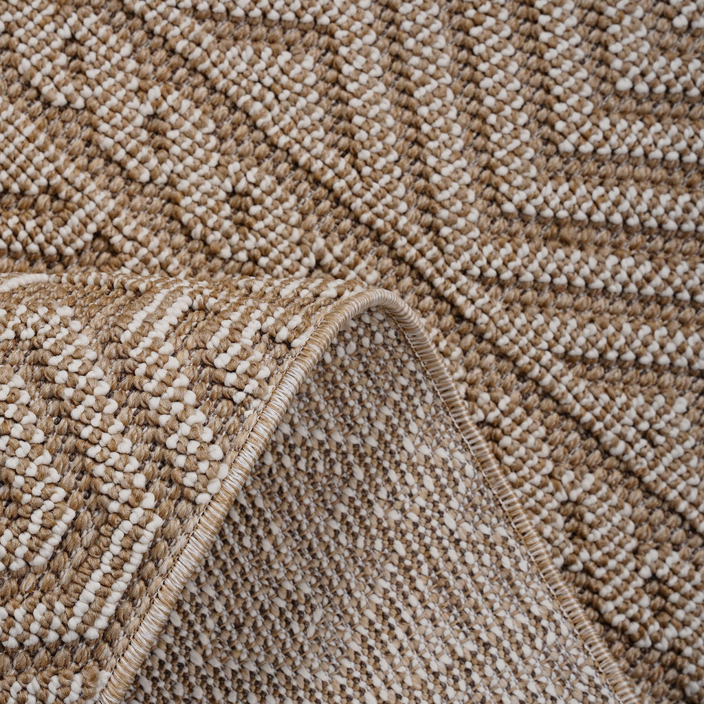 NAAR Guros Collection 6X9 Mocha / Geometric Indoor / Outdoor Area Rug