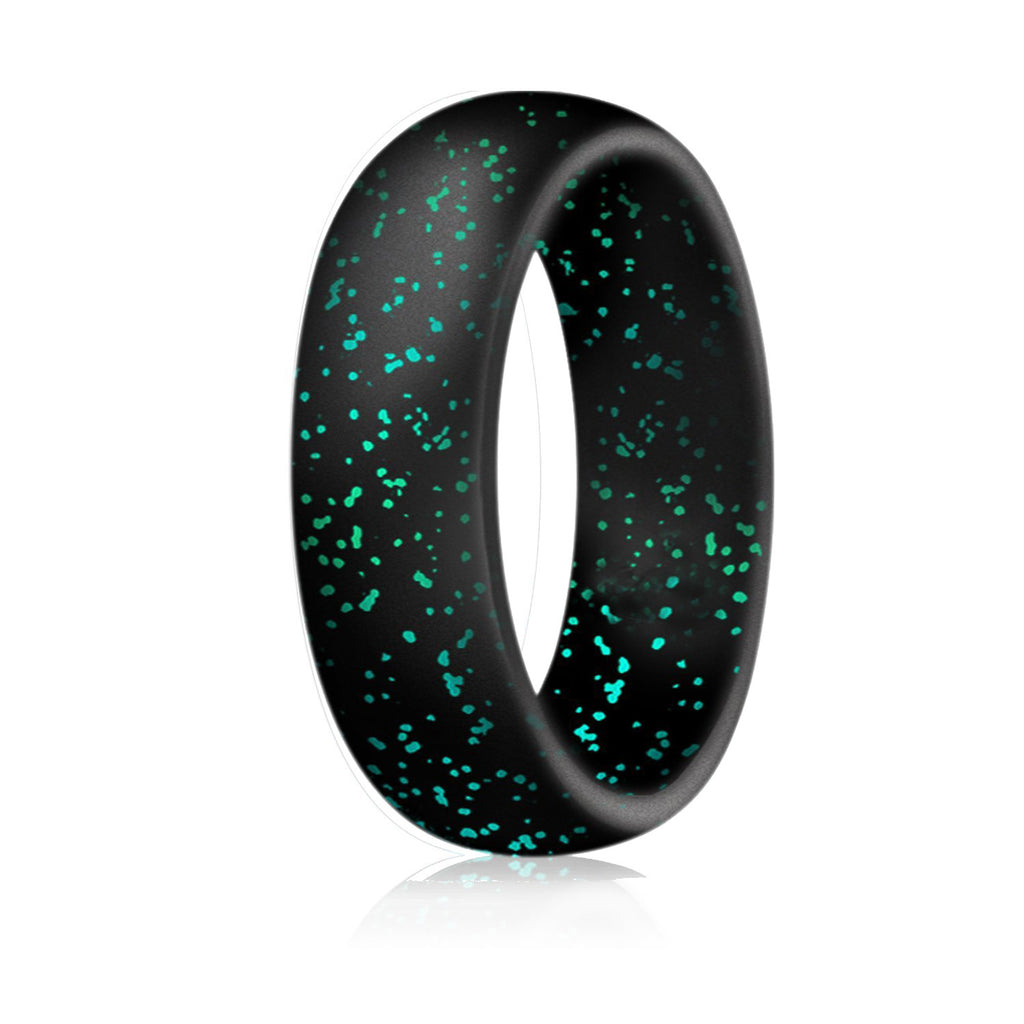 5.7mm Wide New Silicone Ring with Glitter for Women
