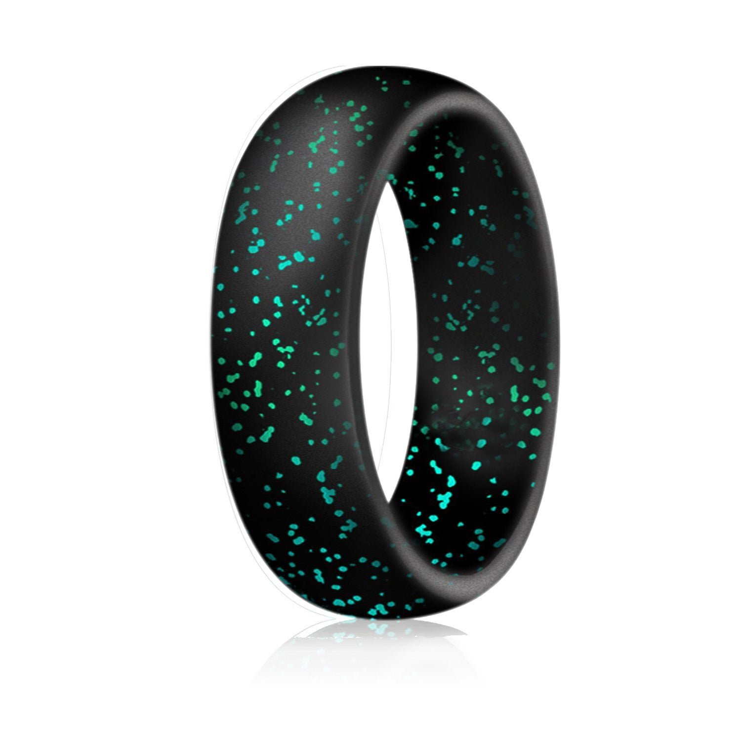 5.7mm Wide New Silicone Ring with Glitter for Women