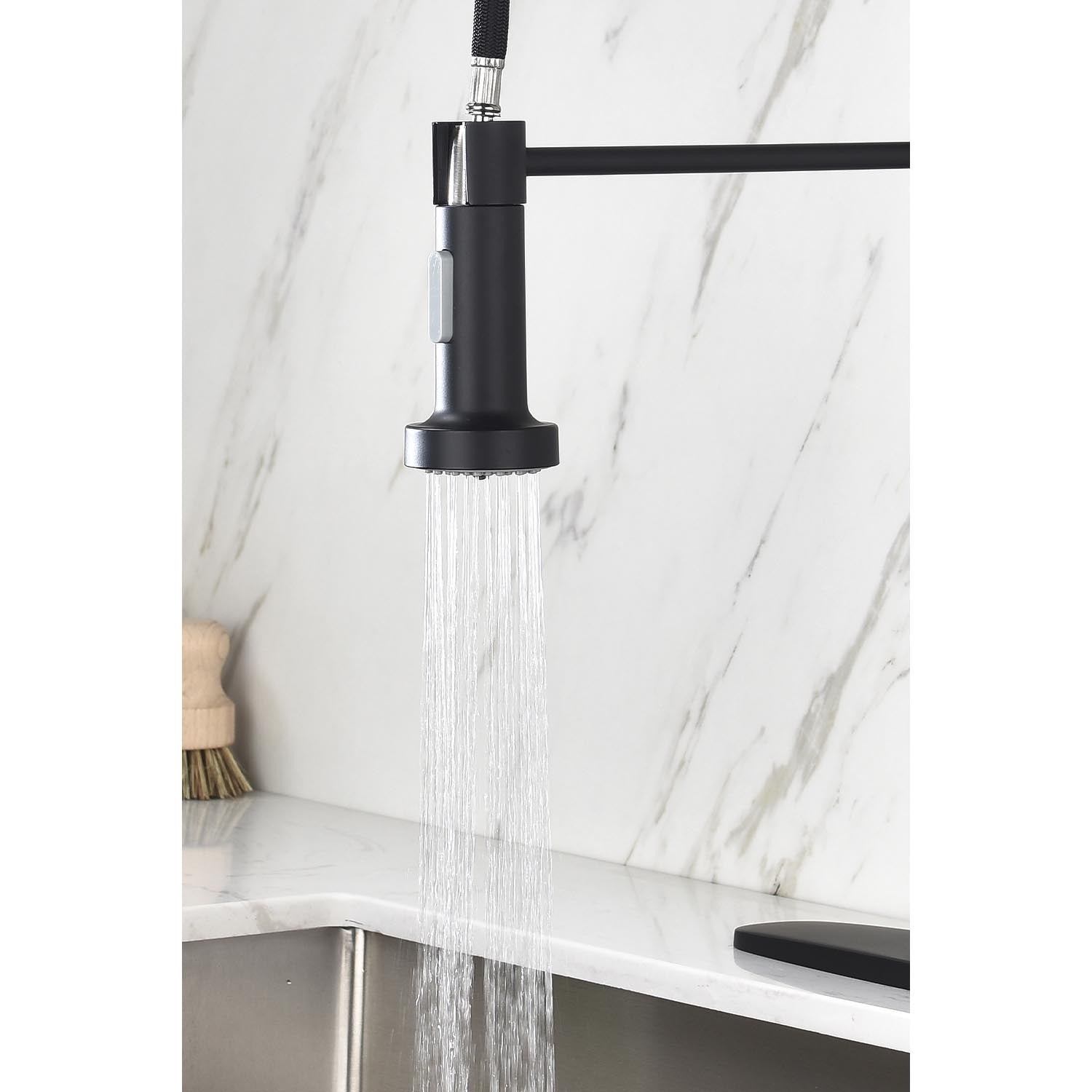 Pull down Single Handle Spring Kitchen Faucet