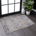 NAAR PAYAS Collection 2X3 Ivory / Grey / Traditional Doormat Rug