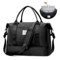 Weekender Bags for Women Travel Duffel Bags with Shoe Compartment & Laptop CompartmentPersonal Item Travel Bag for AirlinesCarry on Overnight Tote Bag for women Upgraded-Black