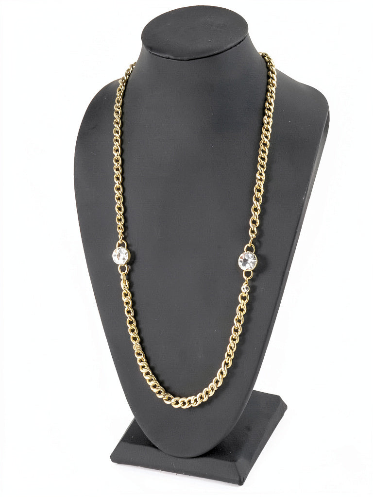 Charter Club Crystal and Large Link 36inches Strand Necklace