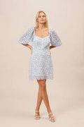 Lucy Paris Womens Floral Print Puff Sleeve Dress, Size XS