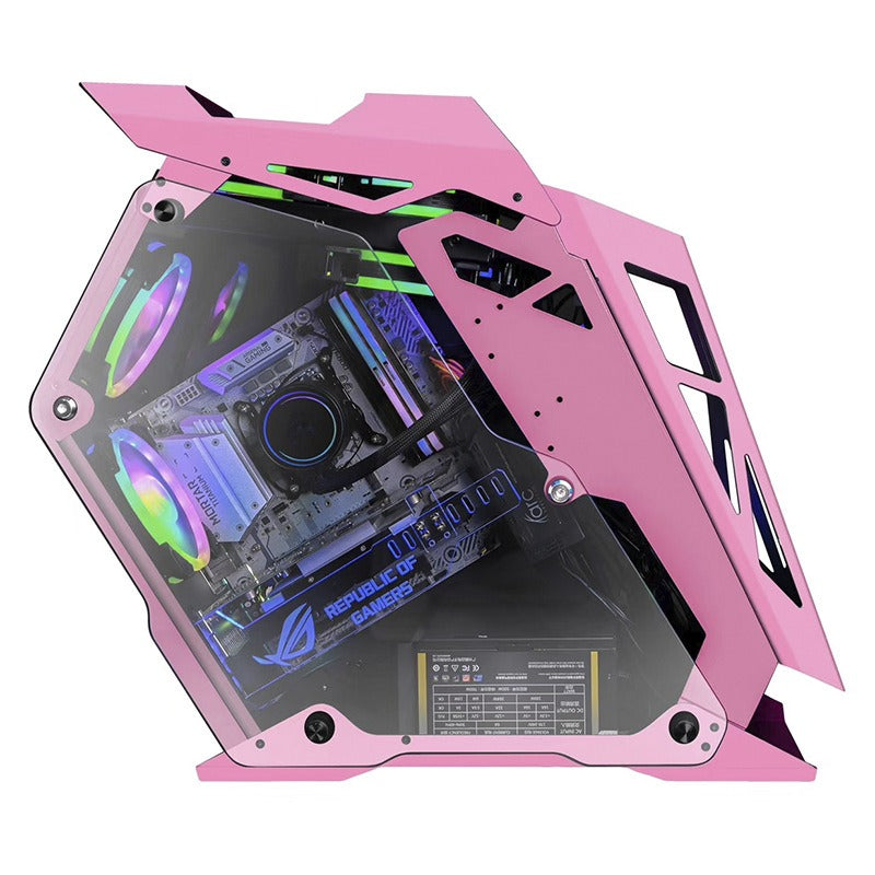 Gamer Desktop Computer Case with Unique Shape