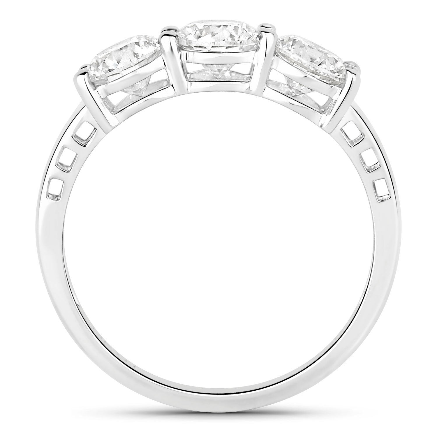 1.50 Carat Genuine Lab Grown Diamond 14K White Gold Ring