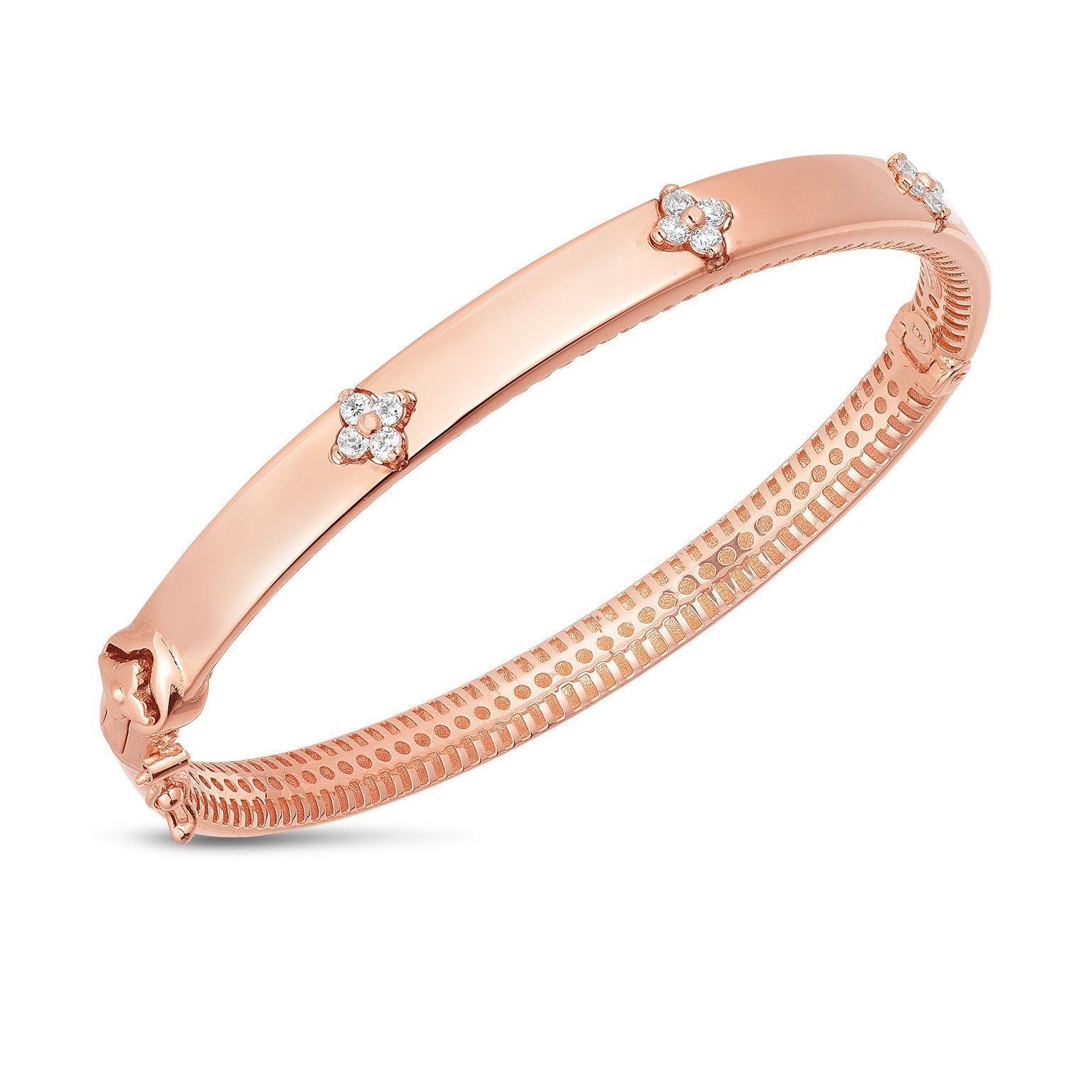 14k Rose Gold Trilogy Diamond Bangle (5.40 mm)