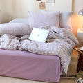 Candy Stripe Washed Cotton Bedding Set / Blue