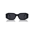 Caroline 51mm Rectangle Sunglasses | Black