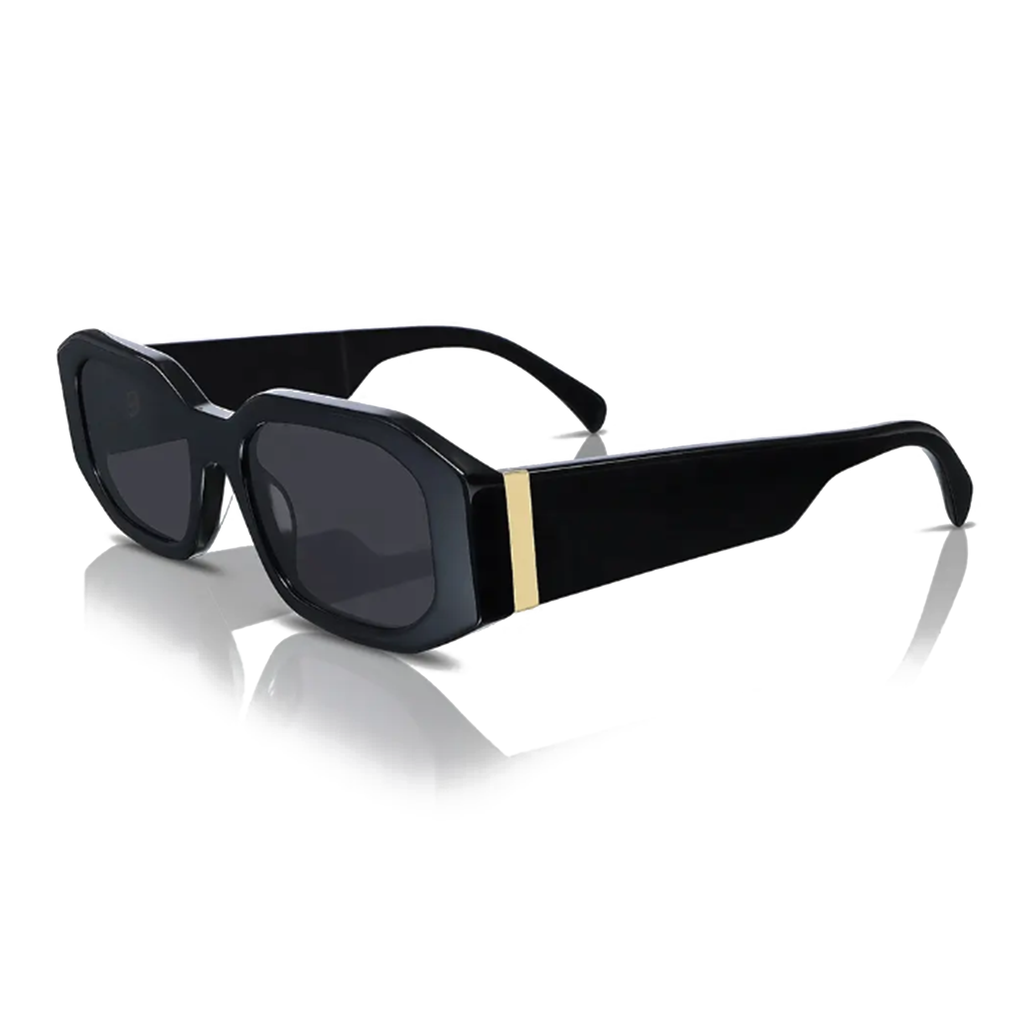Caroline 51mm Rectangle Sunglasses | Black