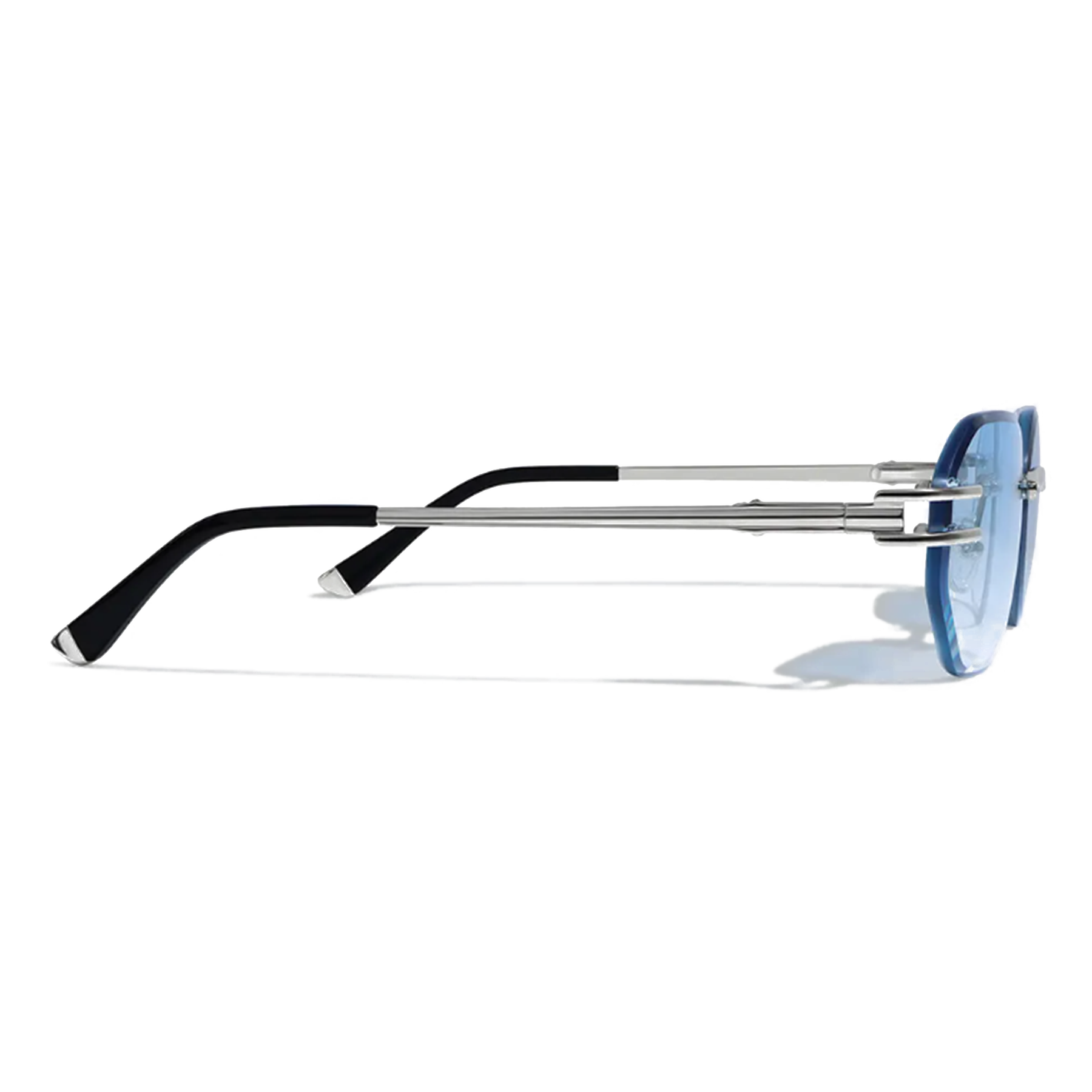Carter Bleu 54mm Rimless Sunglasses | Blue