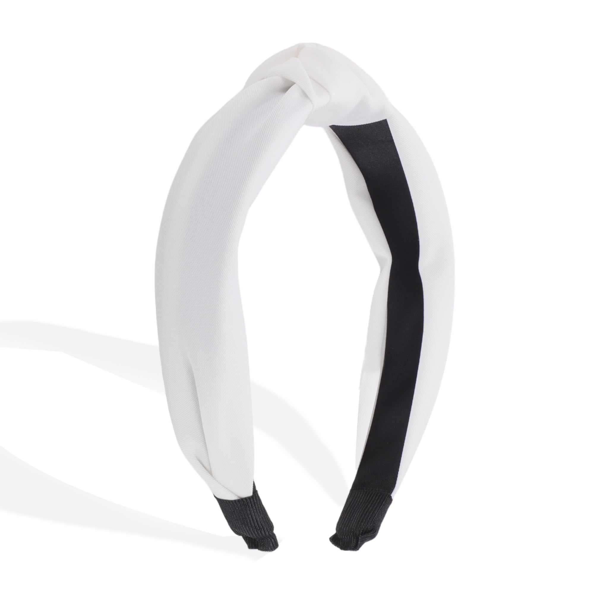 VOCOSTE Knotted Headband for Women Top Knot Head Bands for Womens Hair Non-Slip Womens Headbands Wide Hair Band Fashion Hair Accessories for Women White