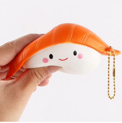 New Squishy Cat Burger and Salmon Sushi PU Toys