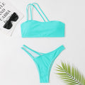 Summer New Women's Solid Color Triangle Bikini Set