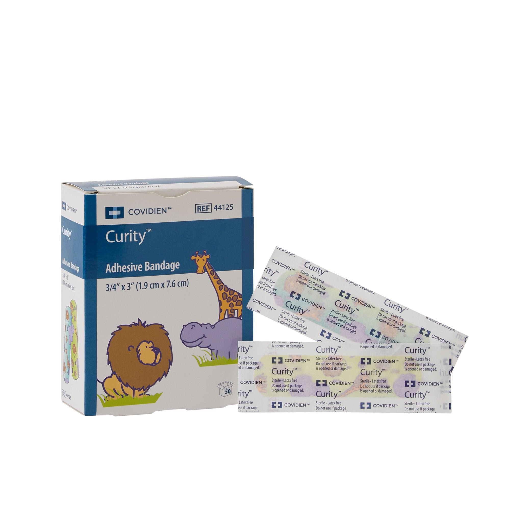 Curity™ Zoo Design Adhesive Strip, ¾ x 3 Inch 44125