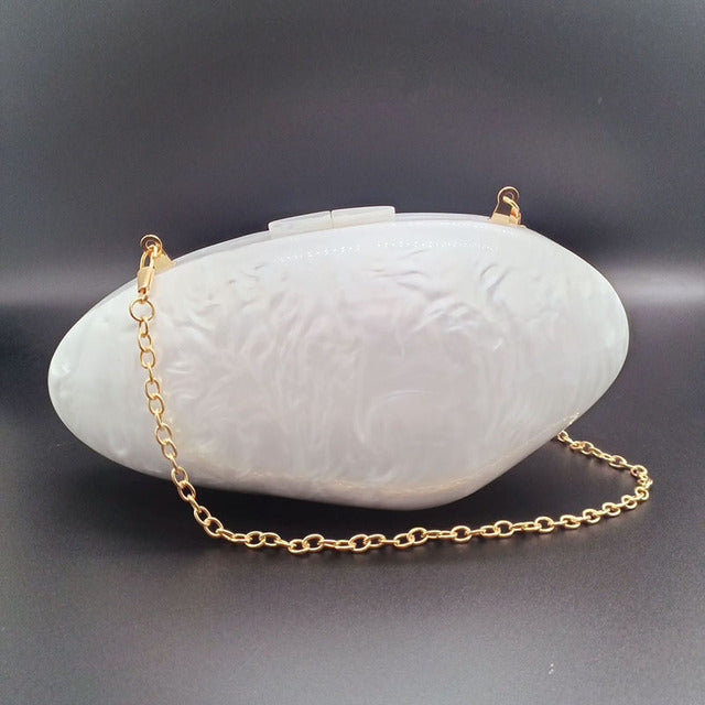 Pearlescent Acrylic Party Clutch Evening Bag Wallet