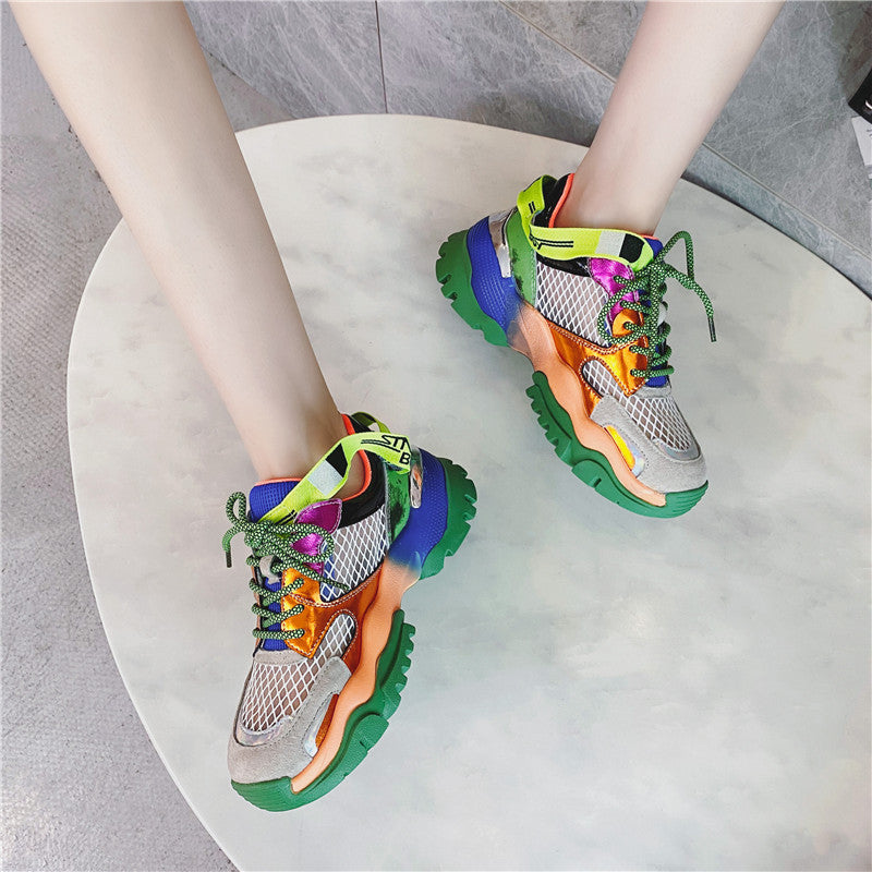 Women's 2020 New Breathable Sports Shoes with Rainbow Sole