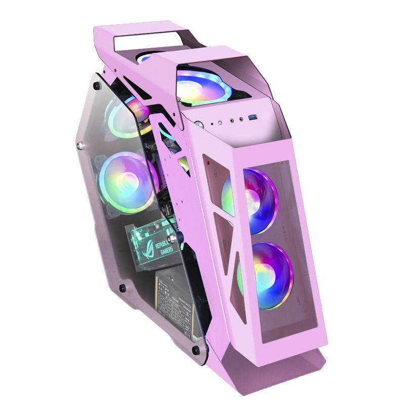 Gamer Desktop Computer Case with Unique Shape