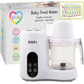 EVLAS Double Baby Food Maker Food Processor with 2 Steaming Baskets Blender Grinder Steamer Cooks & Blends Healthy Homemade Baby Food in Minutes Touch Screen 6 reusable food pouches White