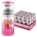 Optimum Nutrition Amino Energy Sparkling Hydration Drink Electrolytes Caffeine Amino Acids BCAAs Sugar Free Watermelon 12 Fl Oz 12 Pack (Packaging May Vary)