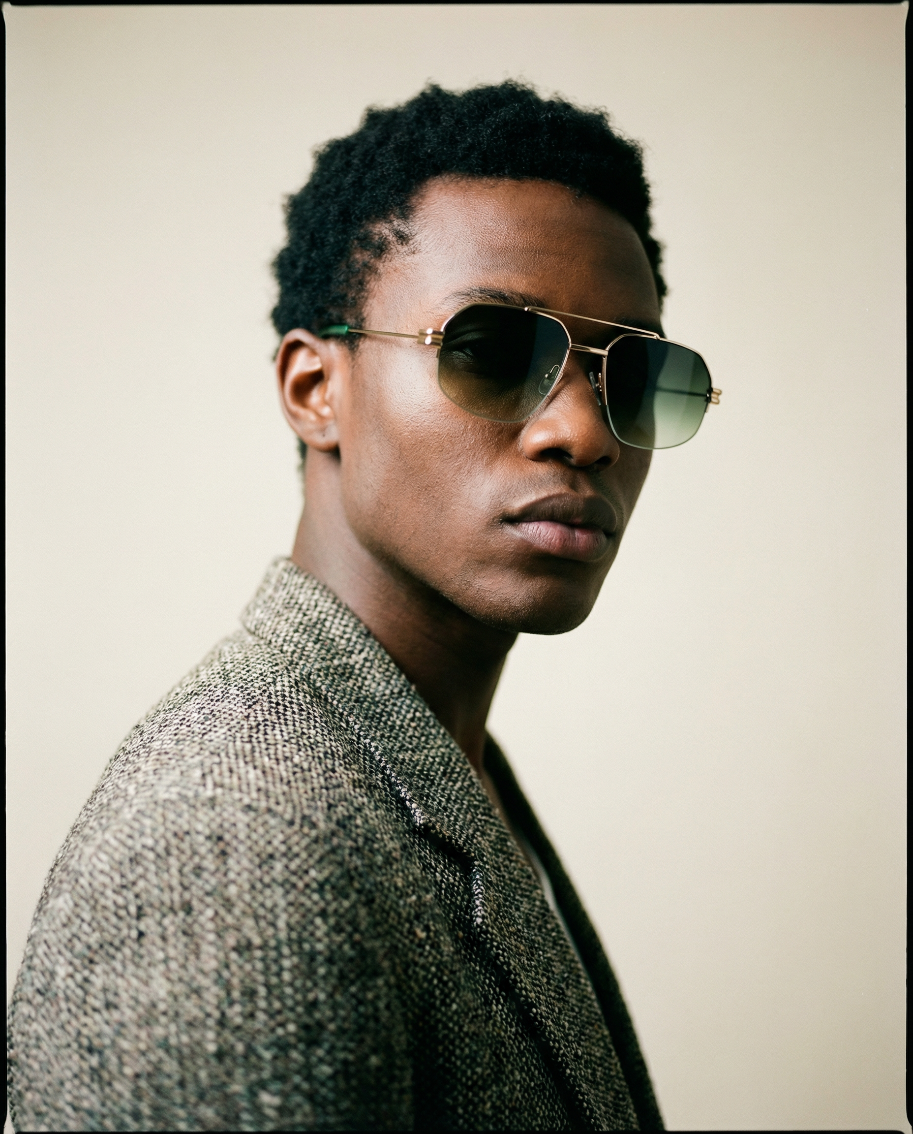 Charlie Sign 56mm Aviator Sunglasses | Green